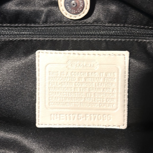 Coach Ashley Black, Taupe & Cream Leather Handbag with Dustbag - Picture 8 of 16